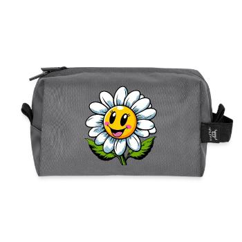 Gänseblümchen - Recycelte Kulturtasche - Anthrazit - Vorne
