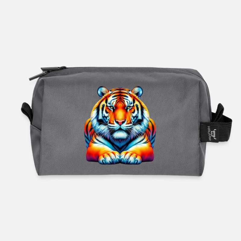 Tiger - Recycelte Kulturtasche - Anthrazit