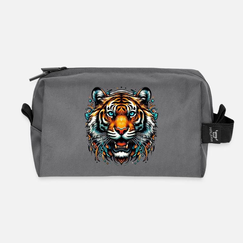 Tiger - Recycelte Kulturtasche - Anthrazit