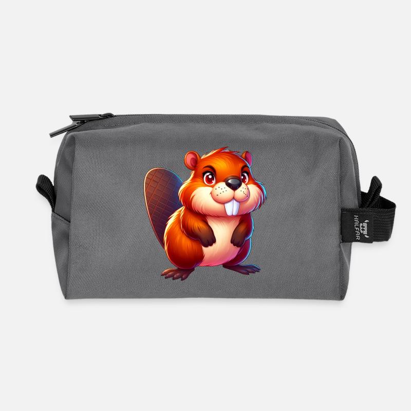 Bieber - Recycelte Kulturtasche - Anthrazit