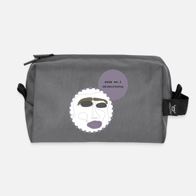 talk about feelings 2 - Recycelte Kulturtasche - Anthrazit