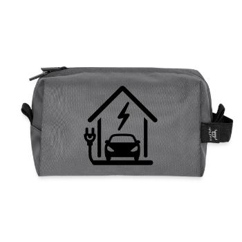 Electric mobility charging station - Recycled Toiletry Zip Bag - anthracite - Front