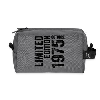 1975 - Recycled Toiletry Zip Bag - anthracite - Front