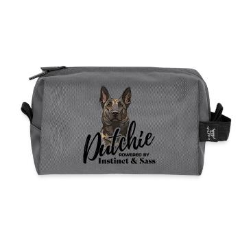 Dutch Shepherd – Dutchie - Recycelte Kulturtasche - Anthrazit - Vorne