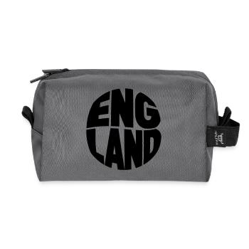 England Typography - Recycled Toiletry Zip Bag - anthracite - Front