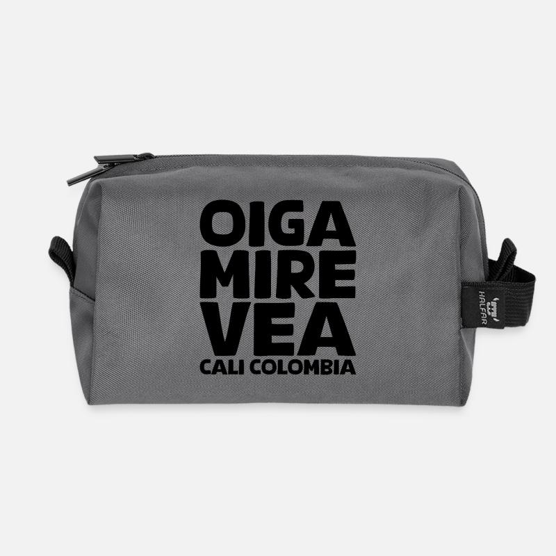 Oiga, Mire, Vea - Recycelte Kulturtasche - Anthrazit