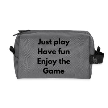 Just Play, have fun, enjoy the game - Trousse de toilette en tissu recyclé - anthracite - Devant