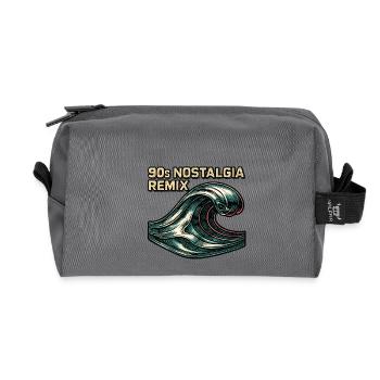 90er Nostalgie Retro Welle Vaporwave - Recycelte Kulturtasche - Anthrazit - Vorne