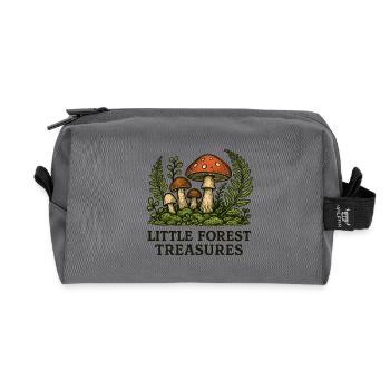 Little Forest Treasures Pilzparadies - Recycelte Kulturtasche - Anthrazit - Vorne