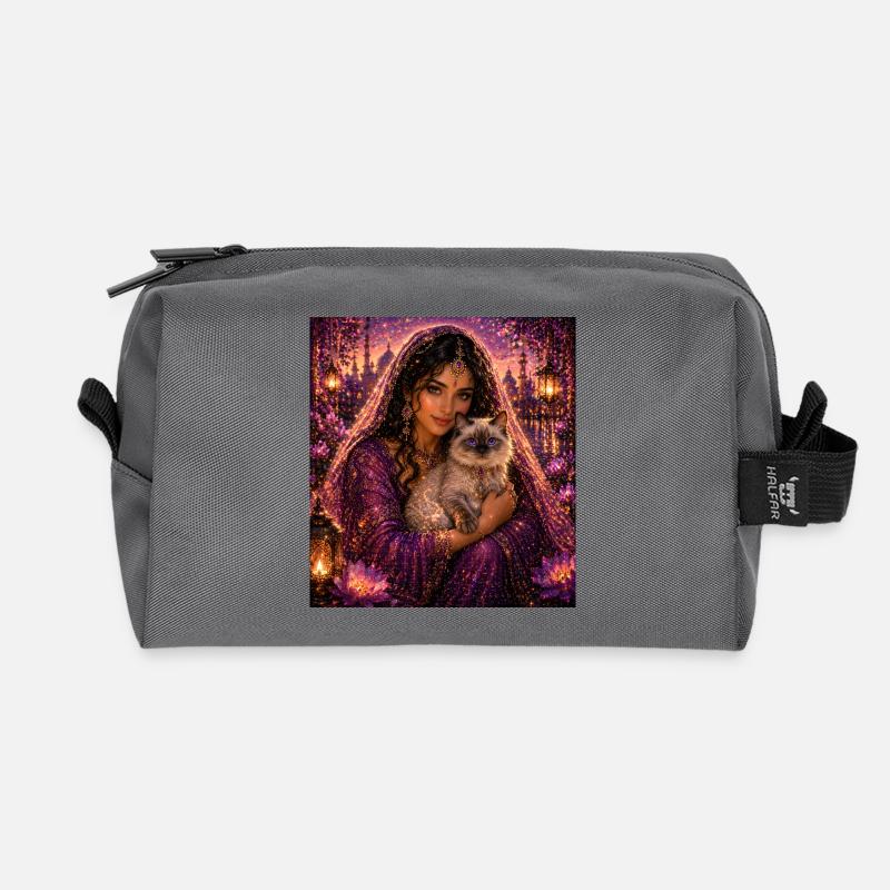 Dream Cat Sweet Magic - Recycelte Kulturtasche - Anthrazit