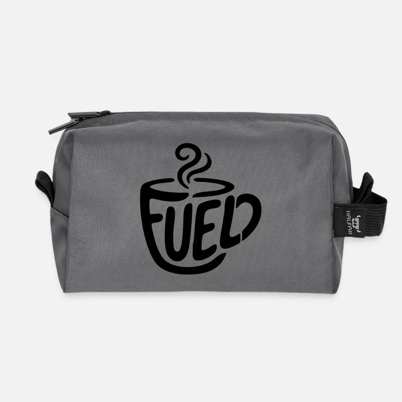 Coffee Fuel - Recycled Toiletry Zip Bag - anthracite