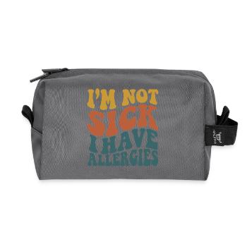 I'm Not Sick I Have Allergies - Allergy Season - Recycled Toiletry Zip Bag - anthracite - Front