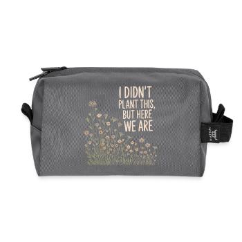 Wildflower Wit: I Didn't Plant This - Trousse de toilette en tissu recyclé - anthracite - Devant