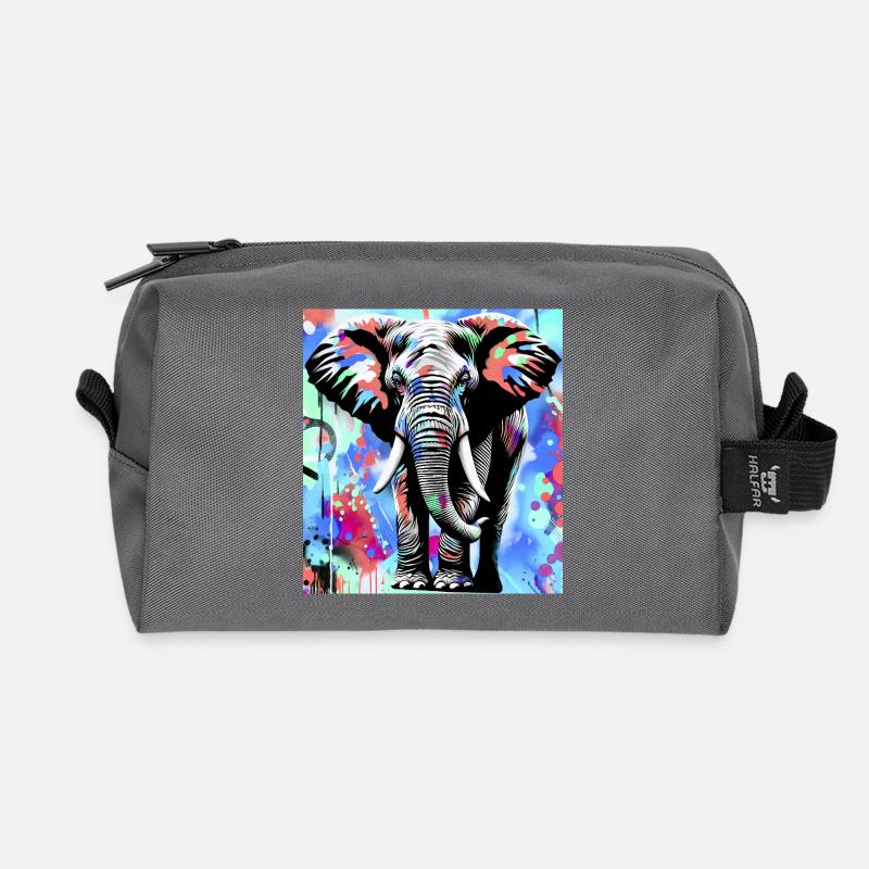 elephant - Recycled Toiletry Zip Bag - anthracite
