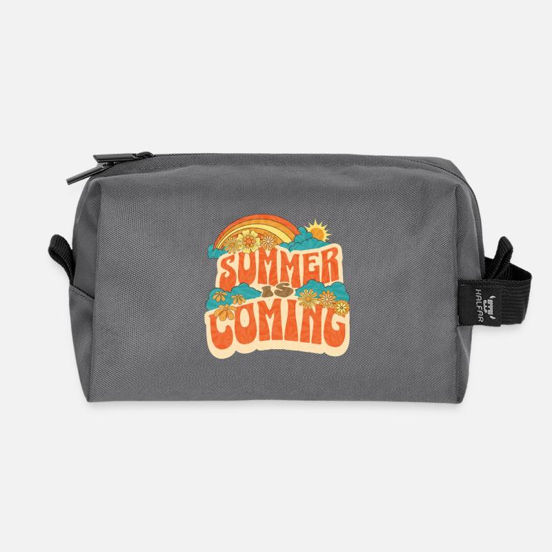 summer is coming - Recycelte Kulturtasche - Anthrazit