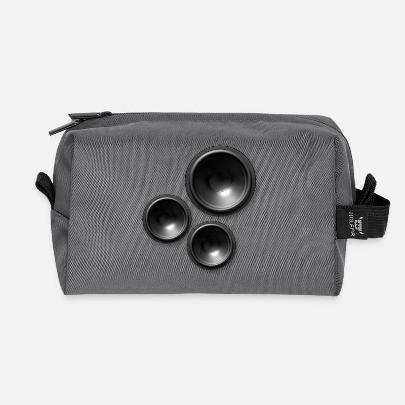 speaker speakers - Recycled Toiletry Zip Bag - anthracite