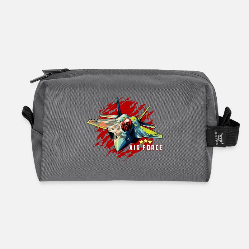 AIR FORCE - Recycelte Kulturtasche - Anthrazit