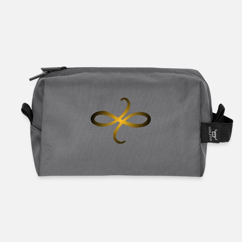 Keltische Symbole Freundschaft Geschenkidee - Recycelte Kulturtasche - Anthrazit