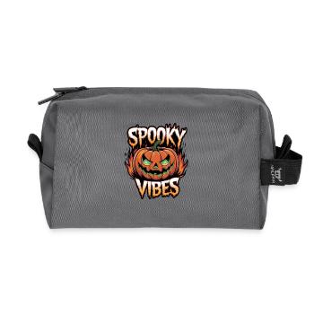 Gruselige Kürbislaterne – Spooky Vibes - Recycelte Kulturtasche - Anthrazit - Vorne
