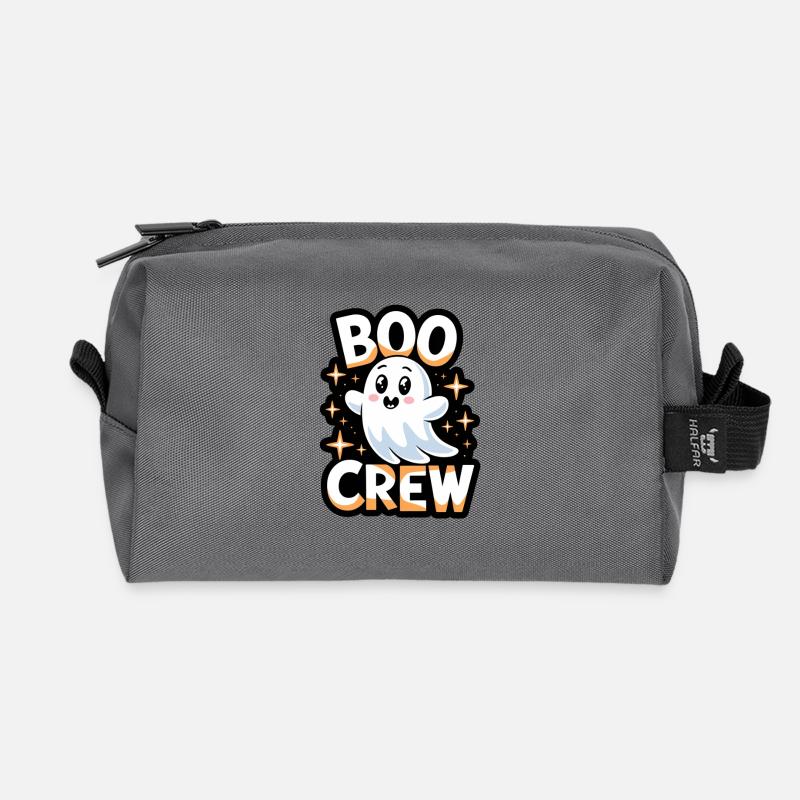 Süßes Gespenst – Boo Crew - Recycelte Kulturtasche - Anthrazit