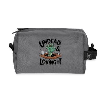 Zombie Hand - Undead & Loving It - Recycled Toiletry Zip Bag - anthracite - Front