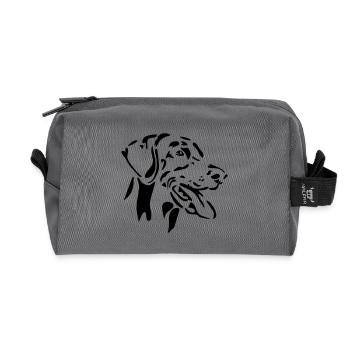Doberman - Trousse de toilette en tissu recyclé - anthracite - Devant