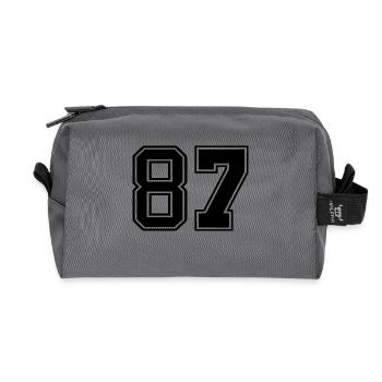 87 - Recycled Toiletry Zip Bag - anthracite - Front