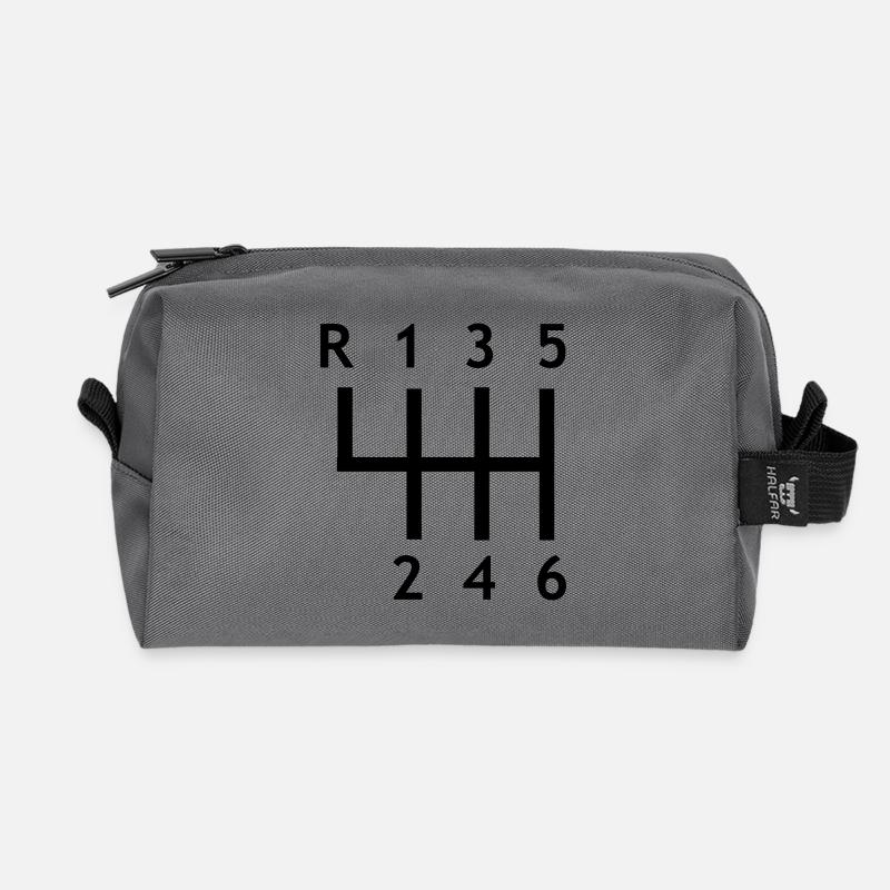 Gangschaltung - Auto - Recycelte Kulturtasche - Anthrazit