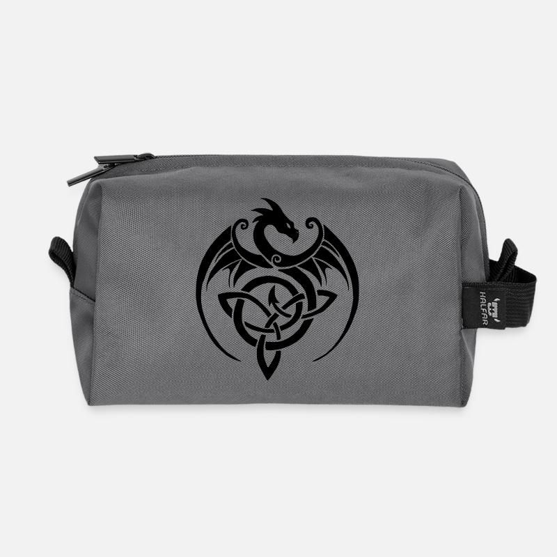 Drache1 - Recycelte Kulturtasche - Anthrazit