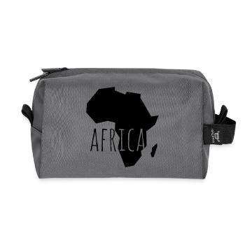 africa - Recycled Toiletry Zip Bag - anthracite - Front