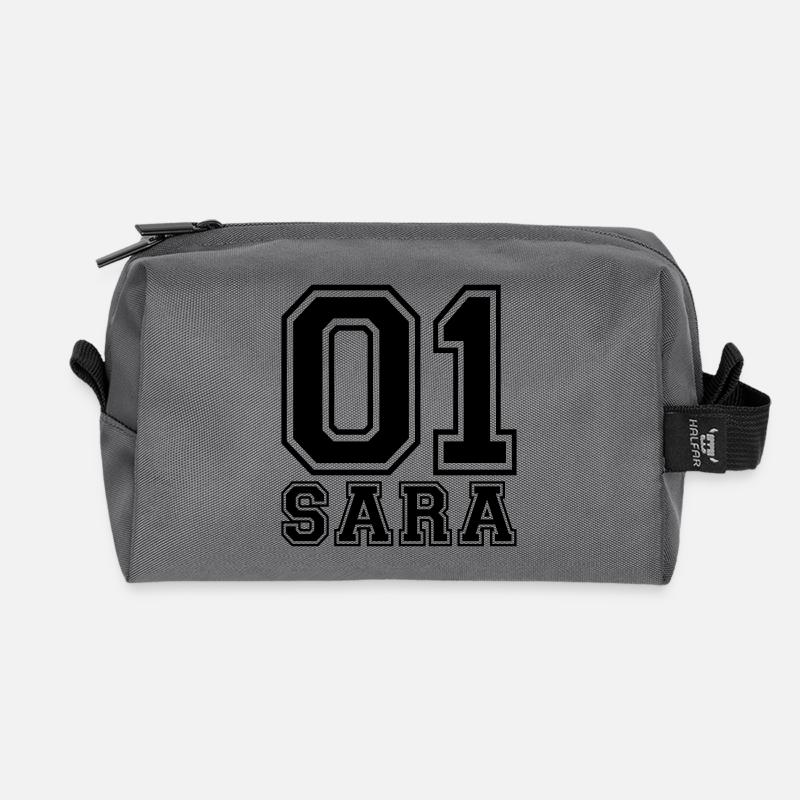 Sara - Nom - Trousse de toilette en tissu recyclé - anthracite