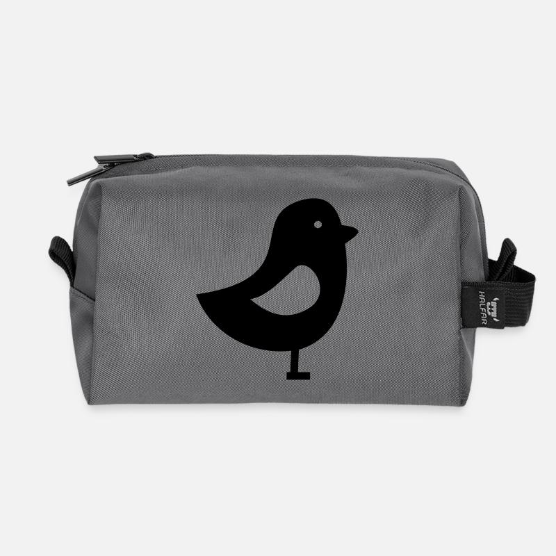 Vogel - Recycelte Kulturtasche - Anthrazit