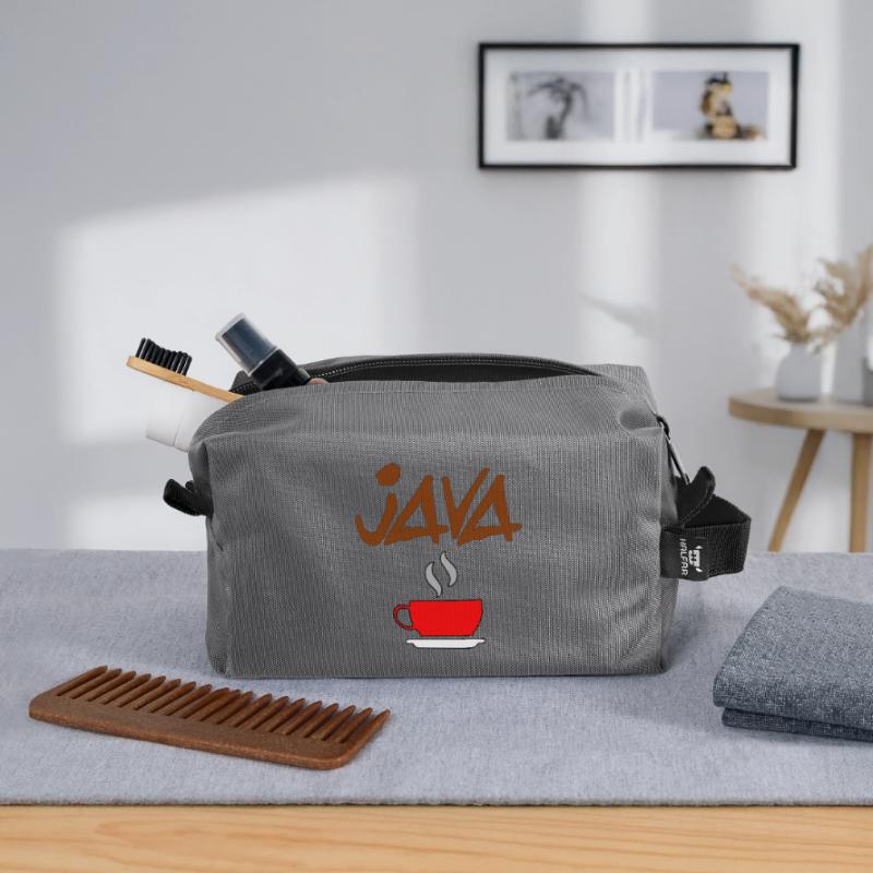 café java Trousse de toilette en tissu recyclé