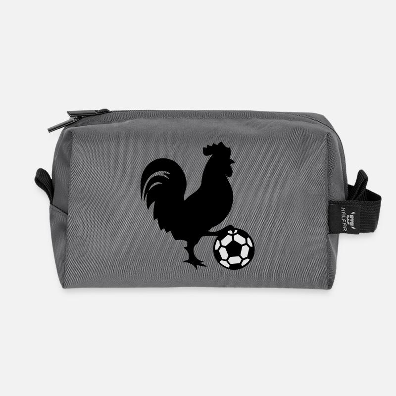 Frankreich Fußball-Hahn - Recycelte Kulturtasche - Anthrazit