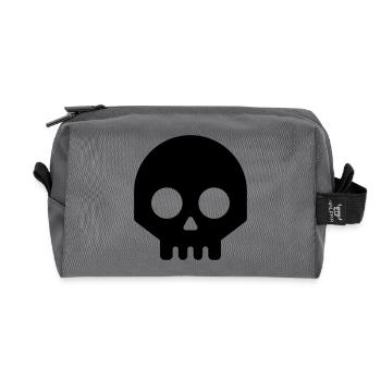 human skull - Trousse de toilette en tissu recyclé - anthracite - Devant