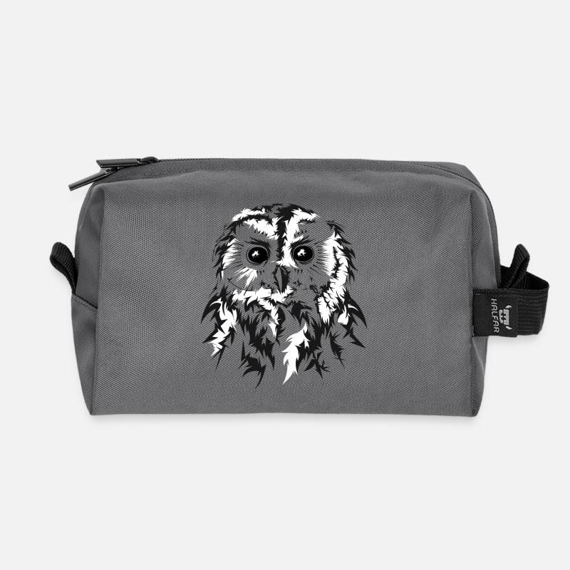 Eule Illustration Natur Kunst Artwork Tiere Wald - Recycelte Kulturtasche - Anthrazit