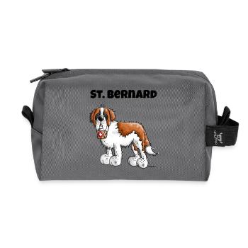Saint Bernard - Recycled Toiletry Zip Bag - anthracite - Front
