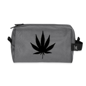 weed leaf design - Recycelte Kulturtasche - Anthrazit - Vorne