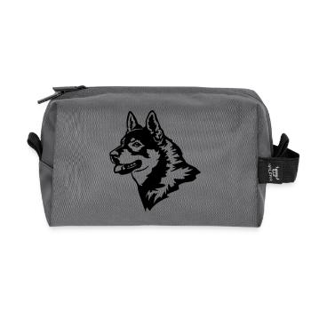 Tête de Jämthund - Trousse de toilette en tissu recyclé - anthracite - Devant
