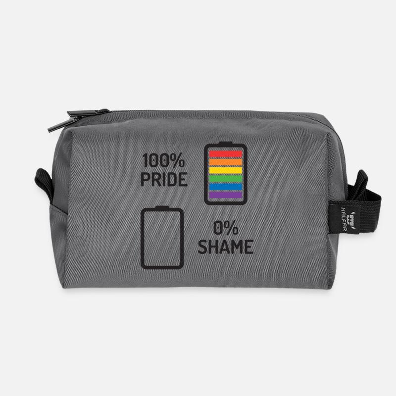 Pride Month - 100% Stolz, 0% Scham - Recycelte Kulturtasche - Anthrazit