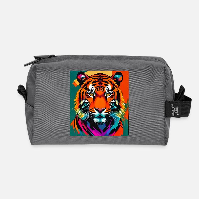 Tiger - Recycelte Kulturtasche - Anthrazit