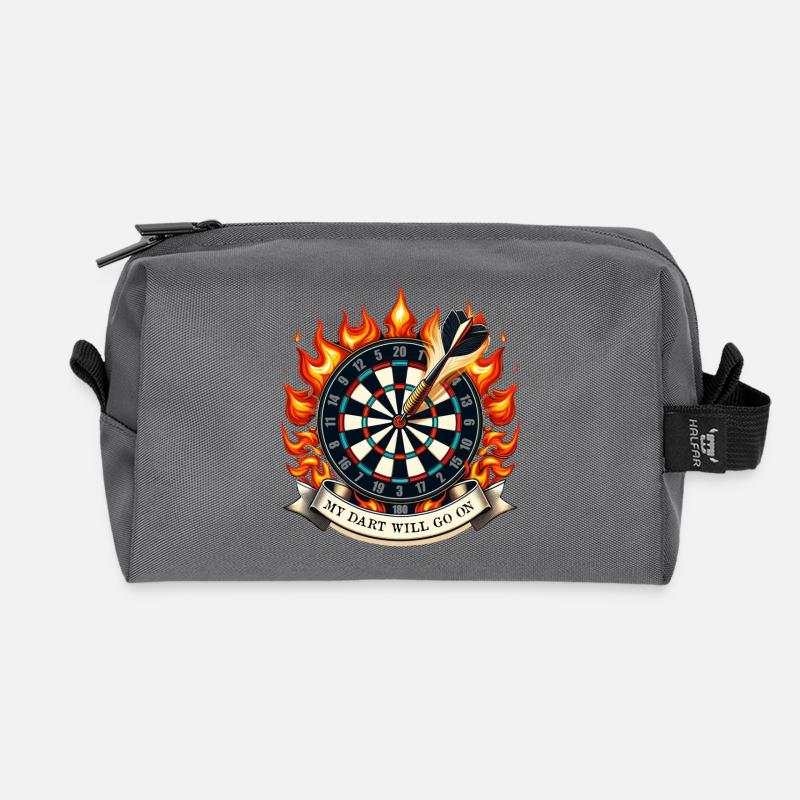 My Dart will go on - Recycelte Kulturtasche - Anthrazit