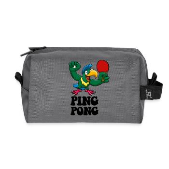 Ping Pong Champion Design Table Tennis and - Recycled Toiletry Zip Bag - anthracite - Front