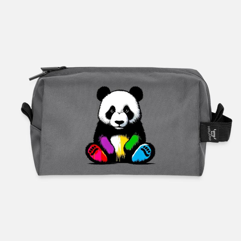 Panda - Recycelte Kulturtasche - Anthrazit