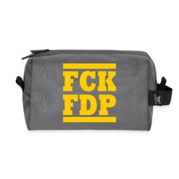 Fck fdp - Trousse de toilette en tissu recyclé - anthracite - Devant