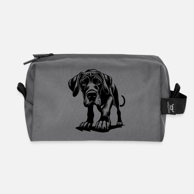 Deutsche Dogge - Recycelte Kulturtasche - Anthrazit