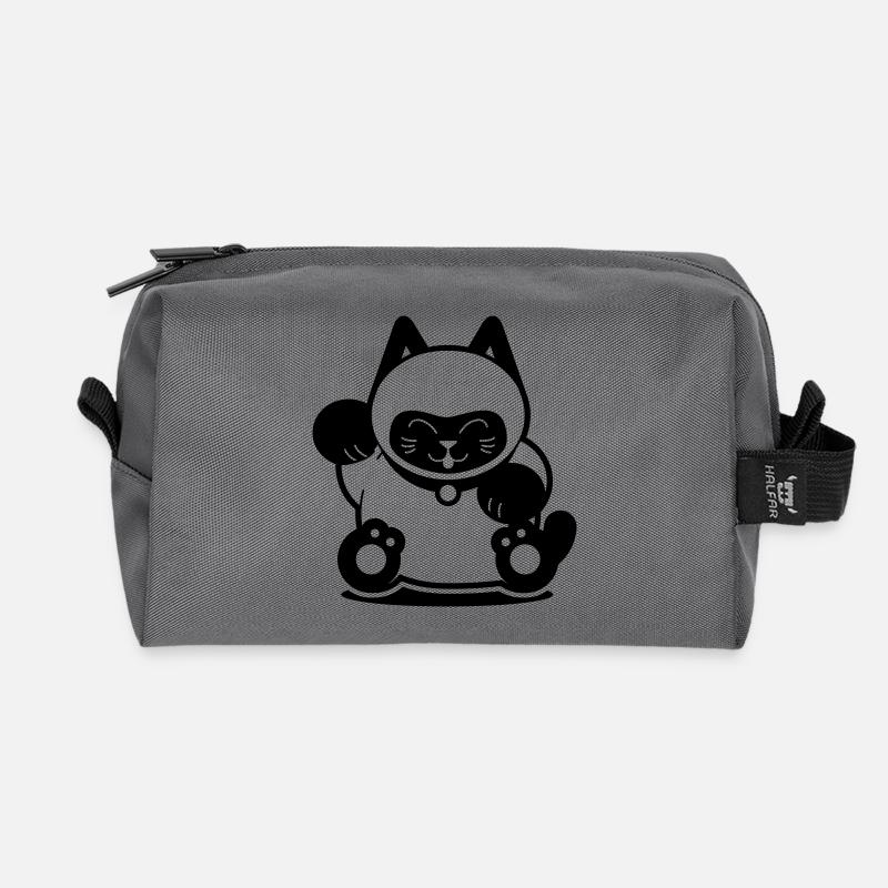Siam Cat - Recycelte Kulturtasche - Anthrazit