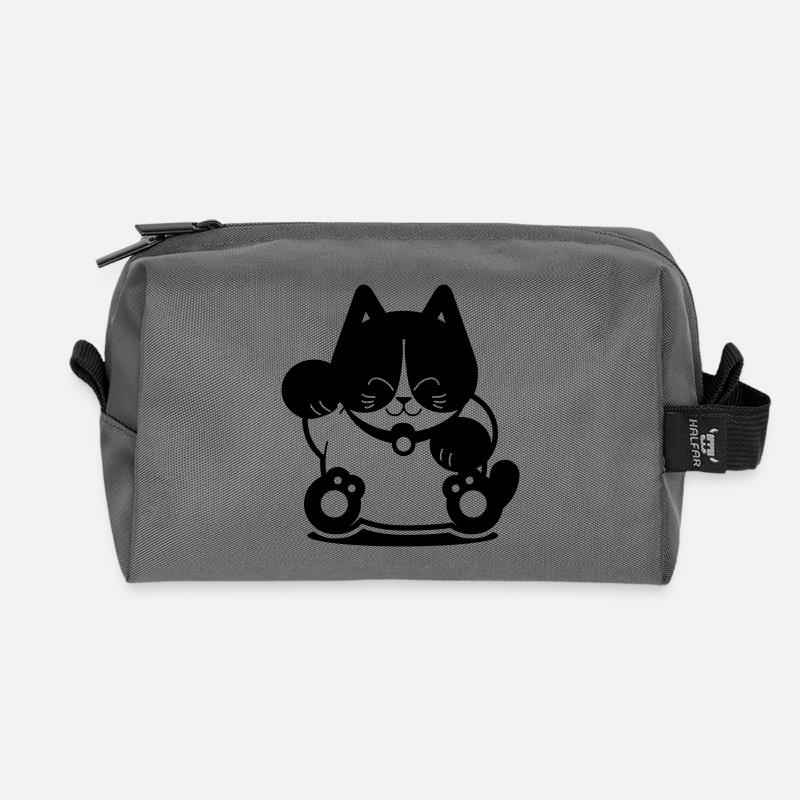Tuxedo Cat - Recycelte Kulturtasche - Anthrazit
