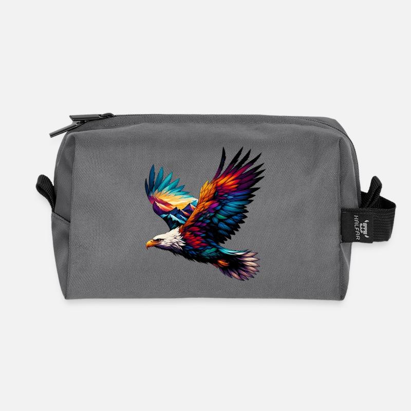 Adler - Recycelte Kulturtasche - Anthrazit