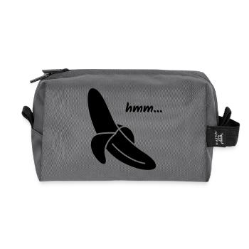 Hmm Yummy Banana Gift - Recycled Toiletry Zip Bag - anthracite - Front